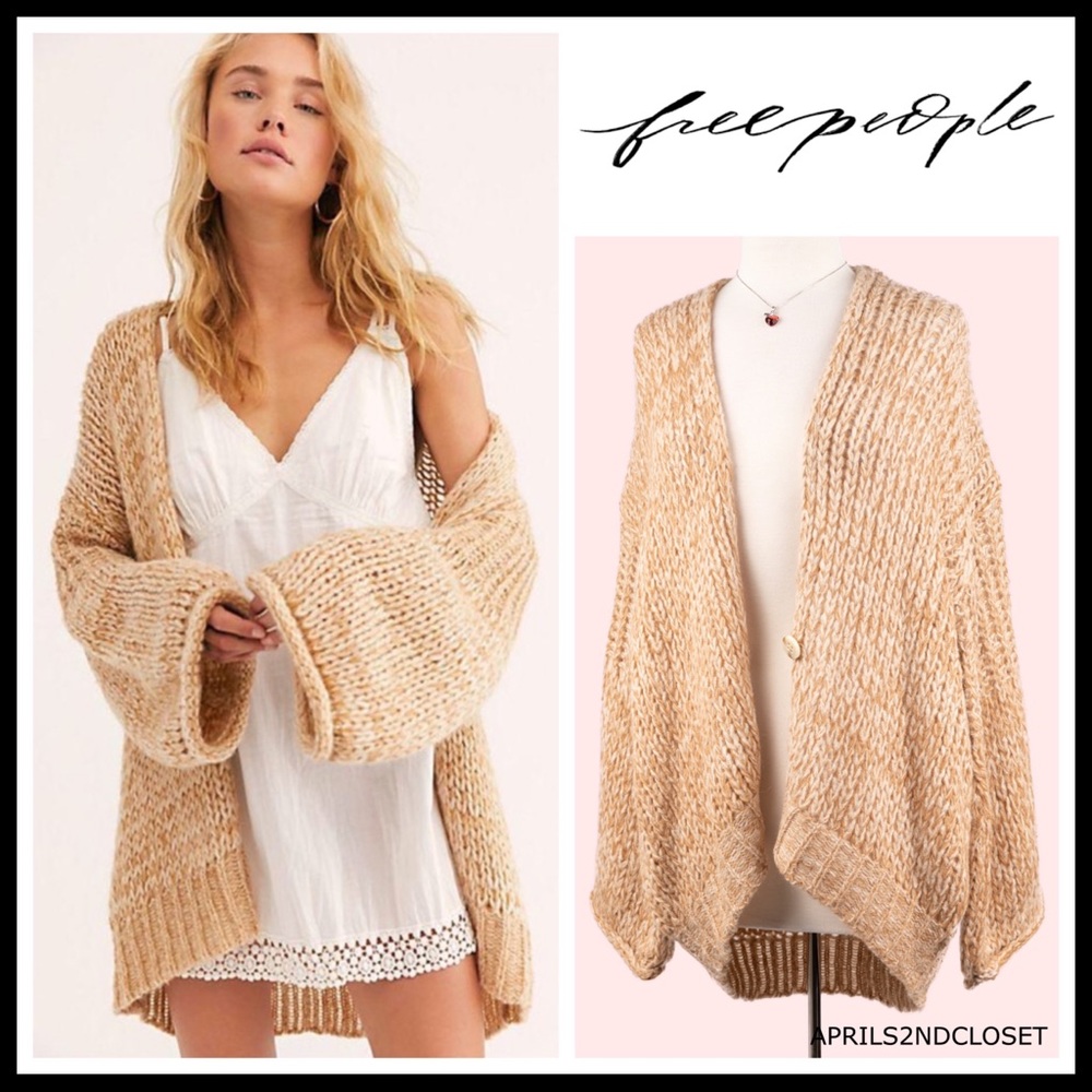 FREE PEOPLE BOHO CARDI LONG CARDIGAN A2C - Picture 2 of 16